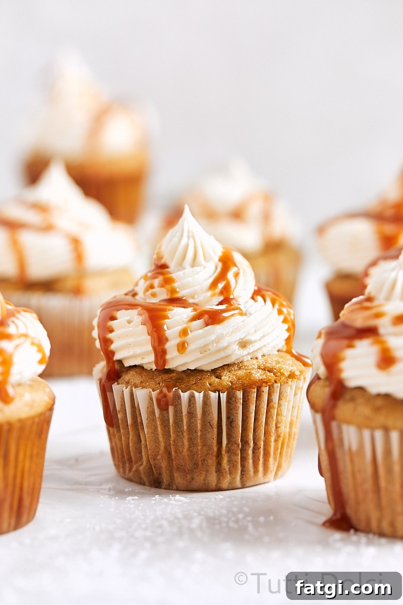 Salted Caramel Banana Cupcakes