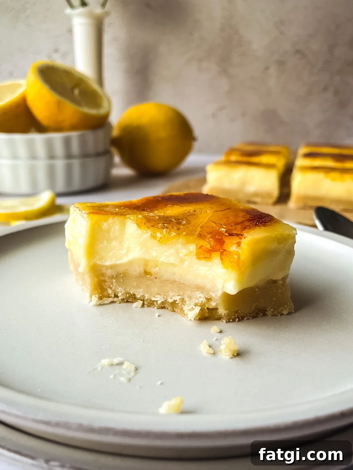 Sliced lemon bars