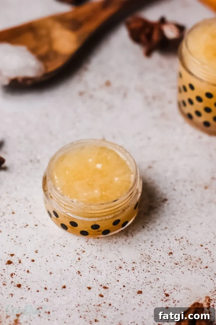 Edible lip scrub