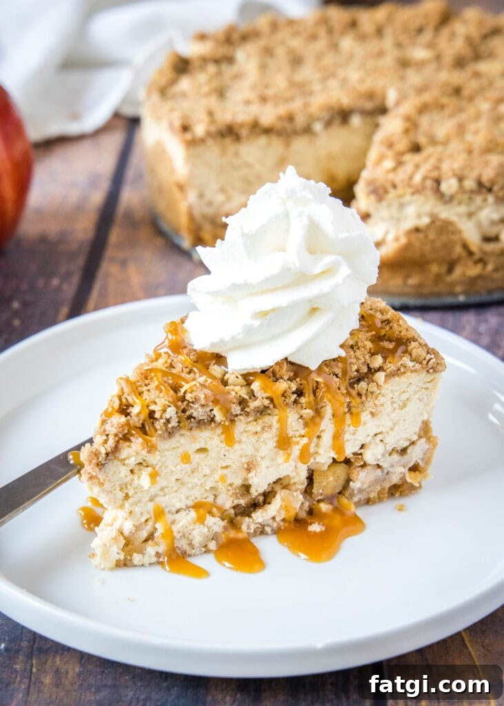 cheesecake with caramel and whipped cream