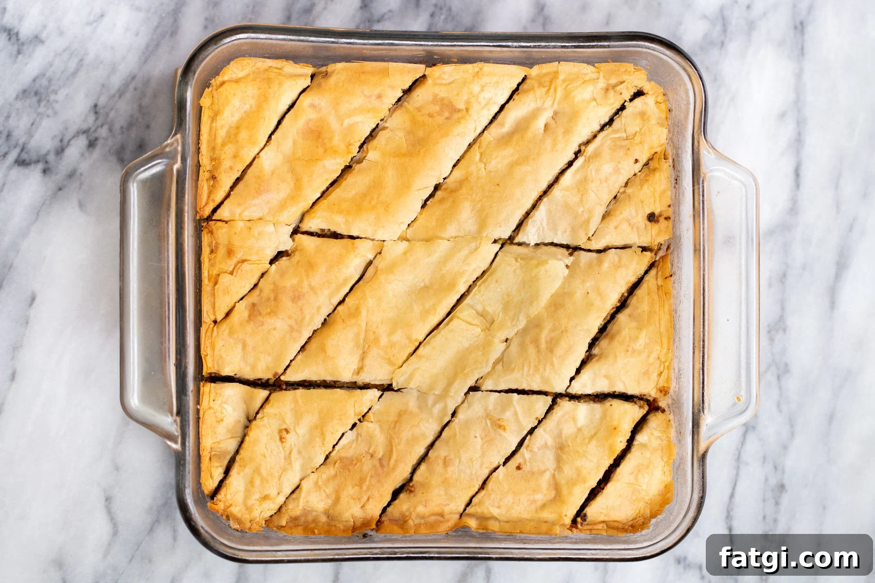 Vegan Baklava with Date and Nut Filling 15 freshly baked vegan baklava