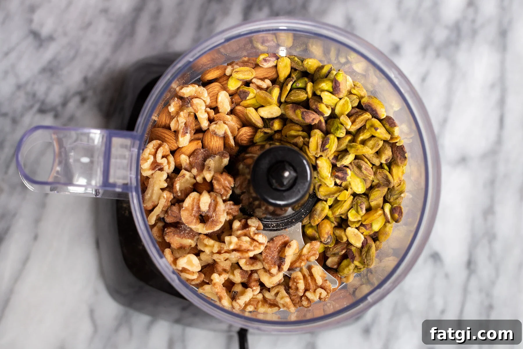 Vegan Baklava with Date and Nut Filling 7 a blend of nuts in a food processor