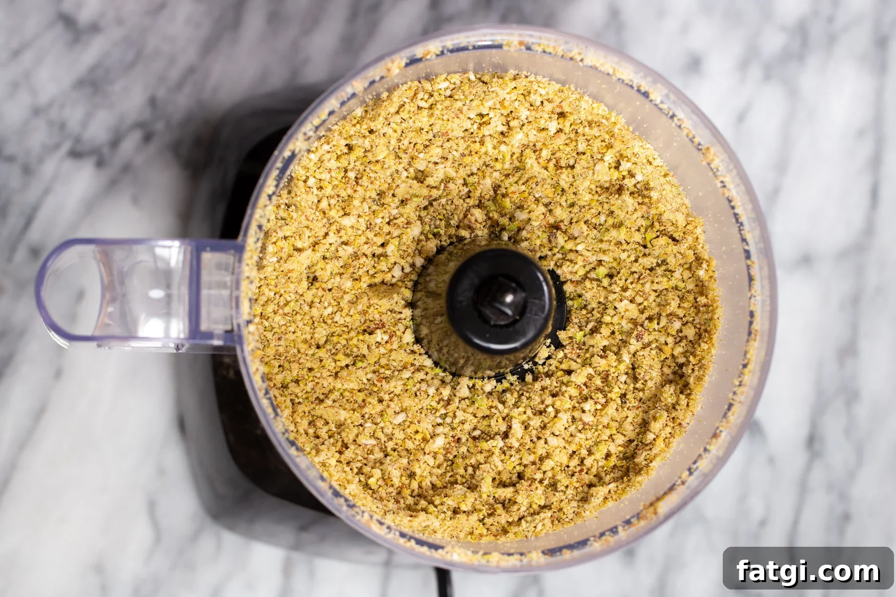 Vegan Baklava with Date and Nut Filling 8 ground nuts in a food processor