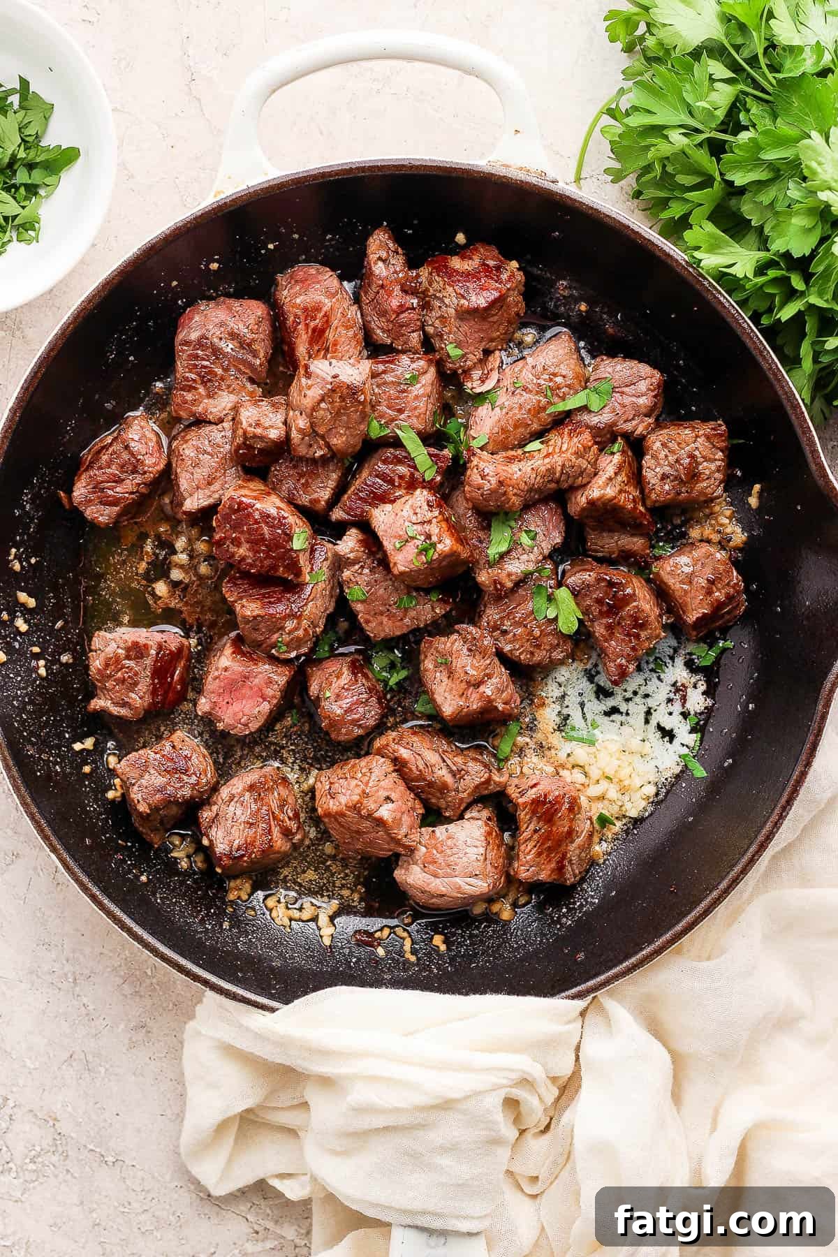 Garlic Butter Steak Bites Recipe 2 The best recipe for easy garlic butter steak bites.