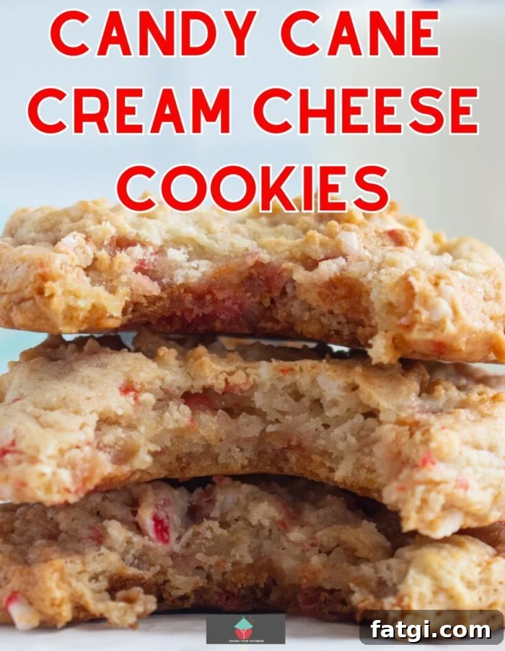 Candy Cane Cream Cheese Cookies