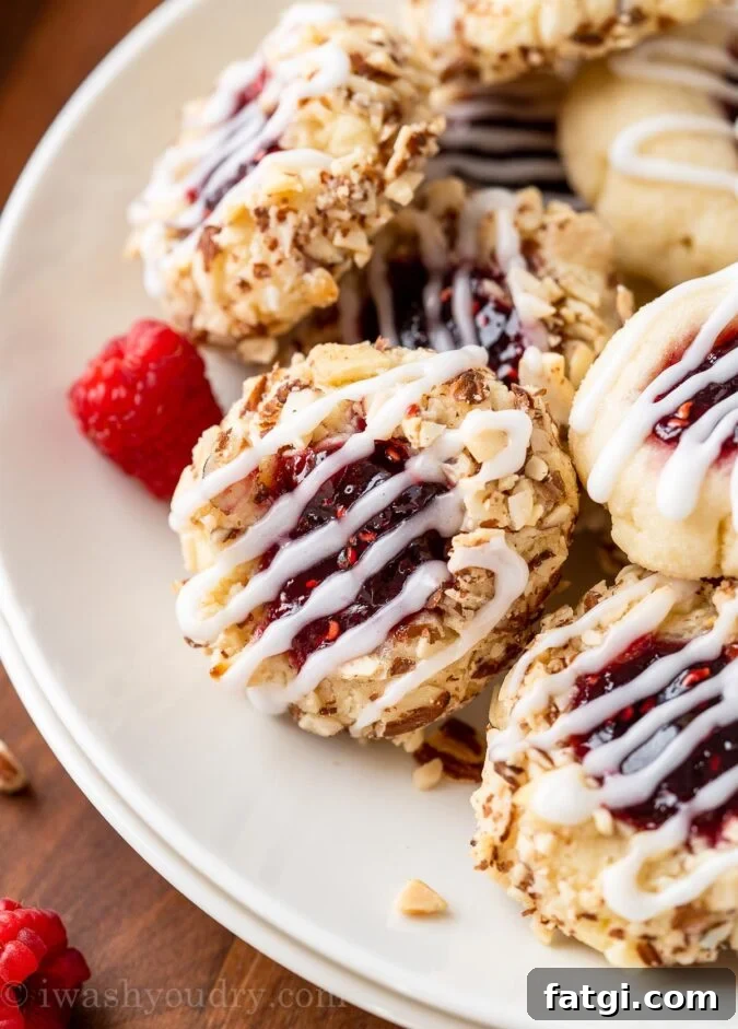 thumbprint cookies with icing