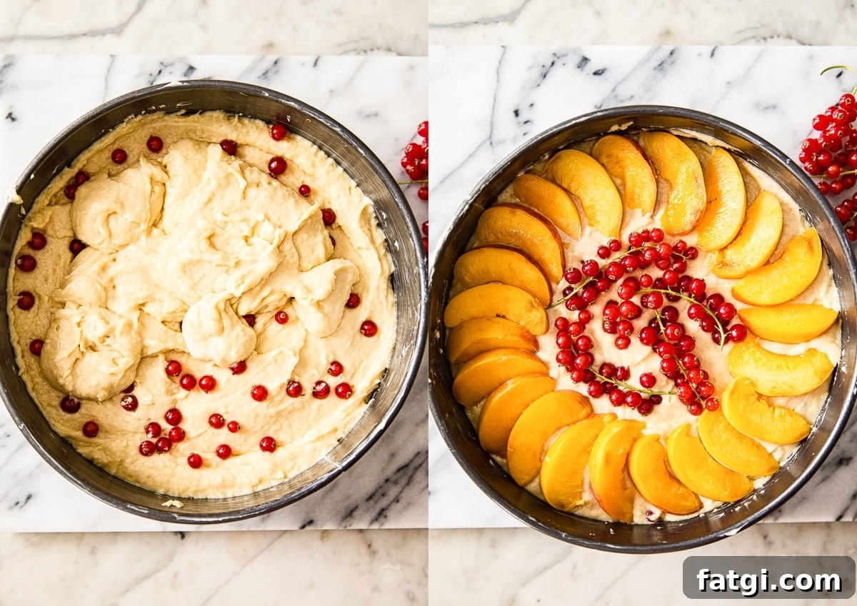 process shots showing how to assemble in baking pan