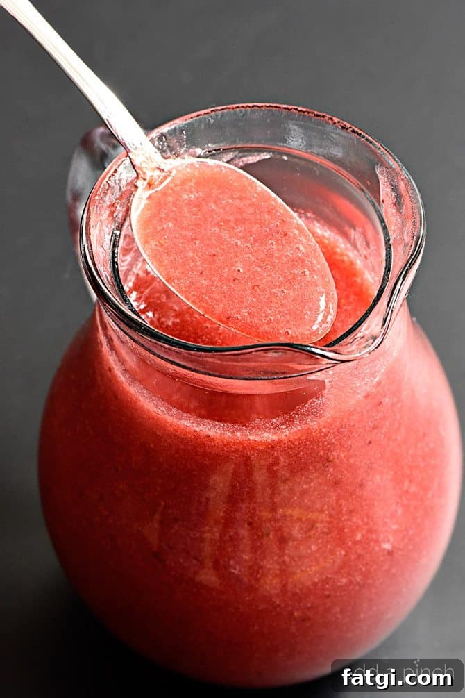Homemade Strawberry Syrup Recipe for Pancakes and Drinks 2 Simple homemade strawberry syrup made with fresh strawberries, sugar, and water