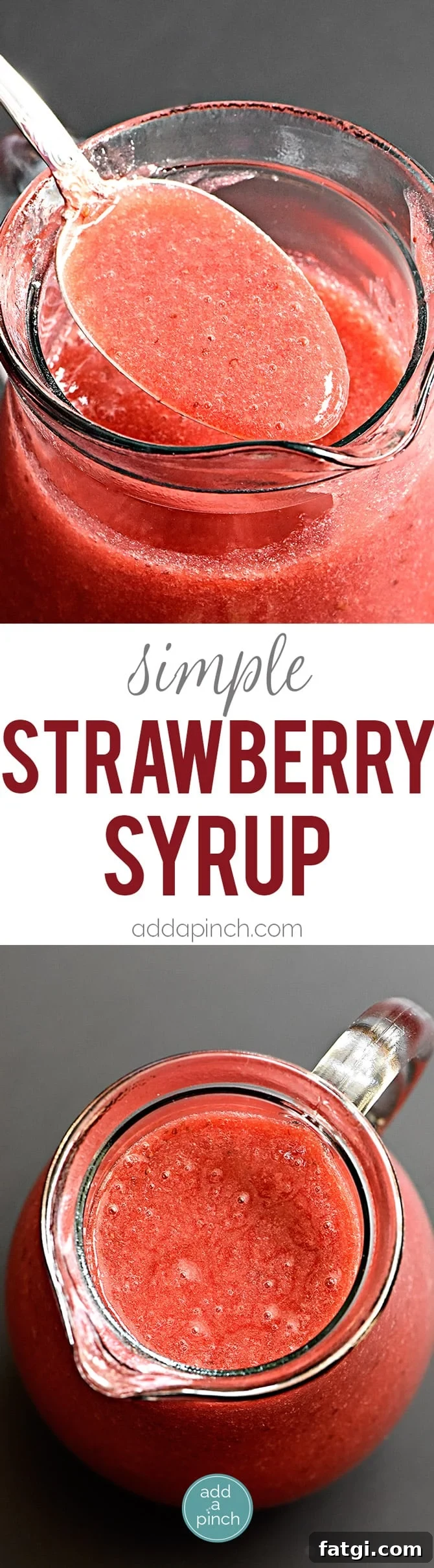 Homemade Strawberry Syrup Recipe for Pancakes and Drinks 7 Finished homemade strawberry syrup recipe
