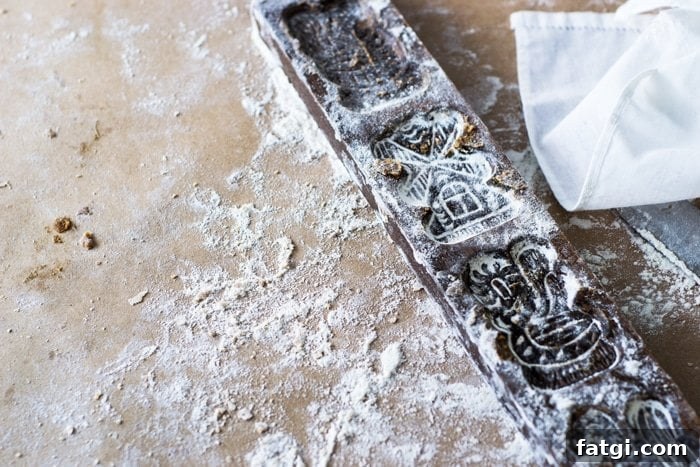 Speculoos or speculaas wooden cookie mold