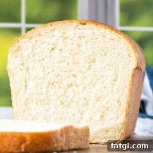 Overnight Sandwich Bread Recipe with Minimal Kneading 10 sliced loaf of white bread.