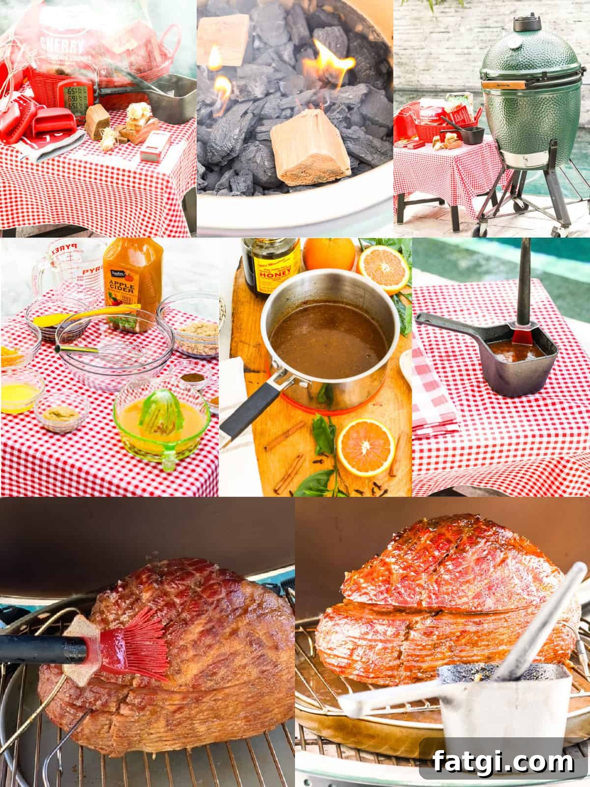 Steps for smoking a spiral cut ham