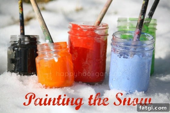 Painting the snow