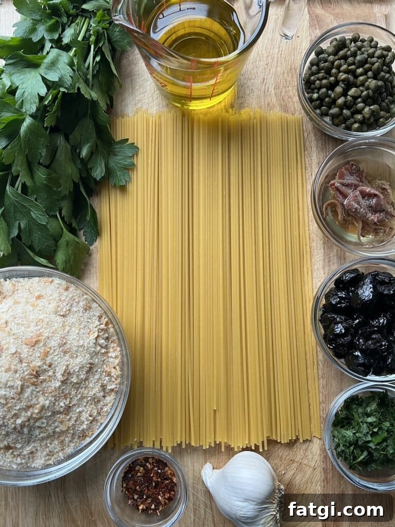 Ingredients for St Joseph's Pasta.