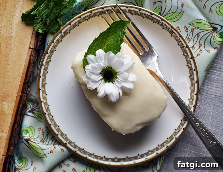 A mini lime pound cake.