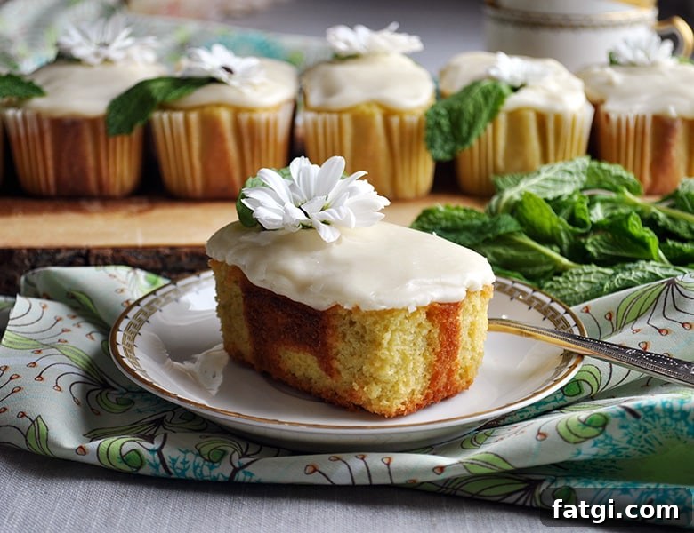 A mini lime pound cake.