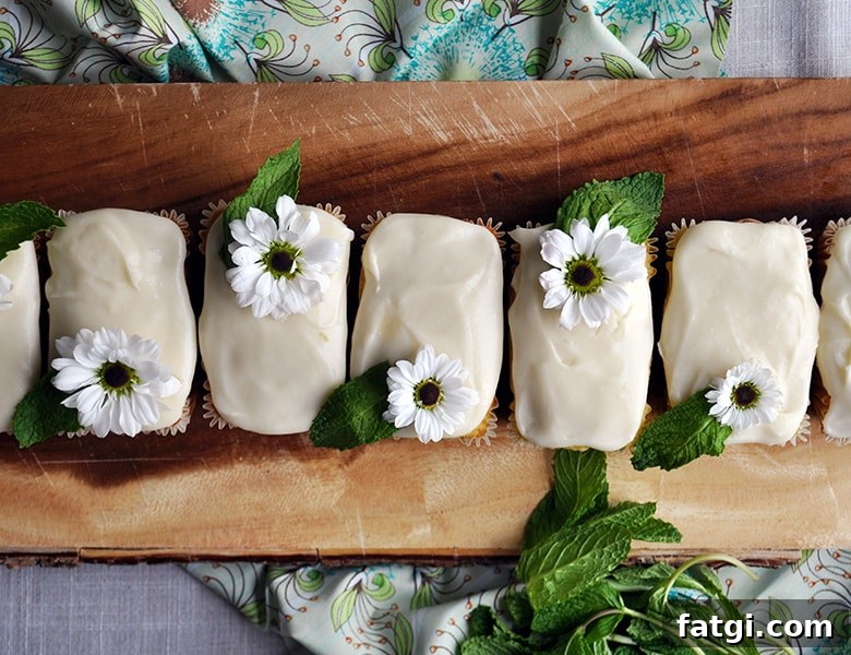 Mini lime pound cakes.