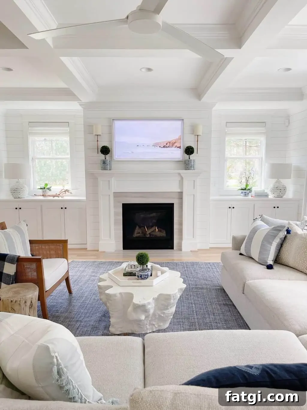 a Samsung Frame tv in a 55