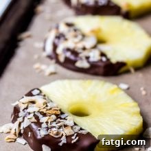 Chocolate Dipped Pineapple Slices with Toasted Coconut 5 Chocolate Dipped Pineapple Slices