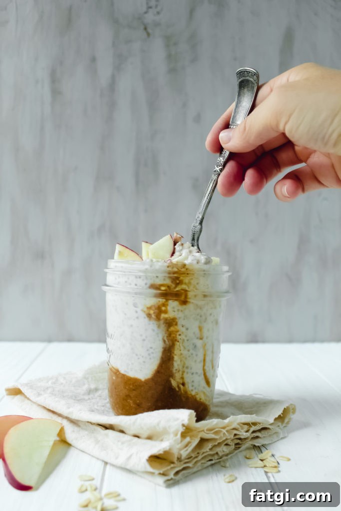 Caramel Apple Overnight Oats Gluten Free