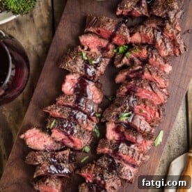 Grilled Hanger Steak on a platter