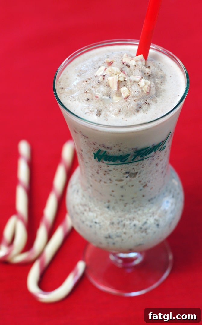 Peppermint Chocolate Chip Holiday Shake