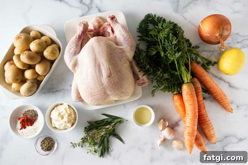 Herb Roasted Bundt Pan Chicken and Vegetables 4 Ingredients for Bundt Pan Chicken