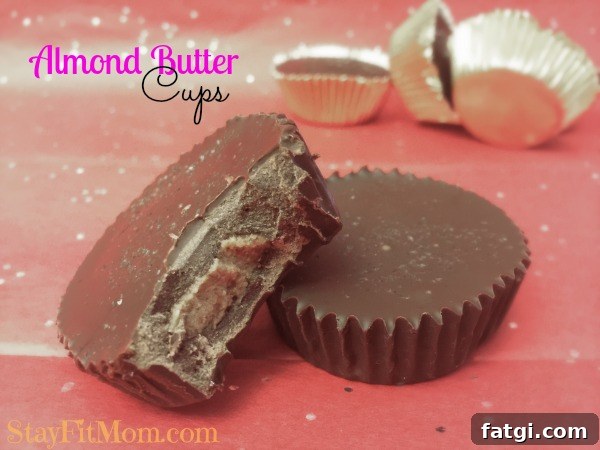 Healthier almond butter cups for a special treat