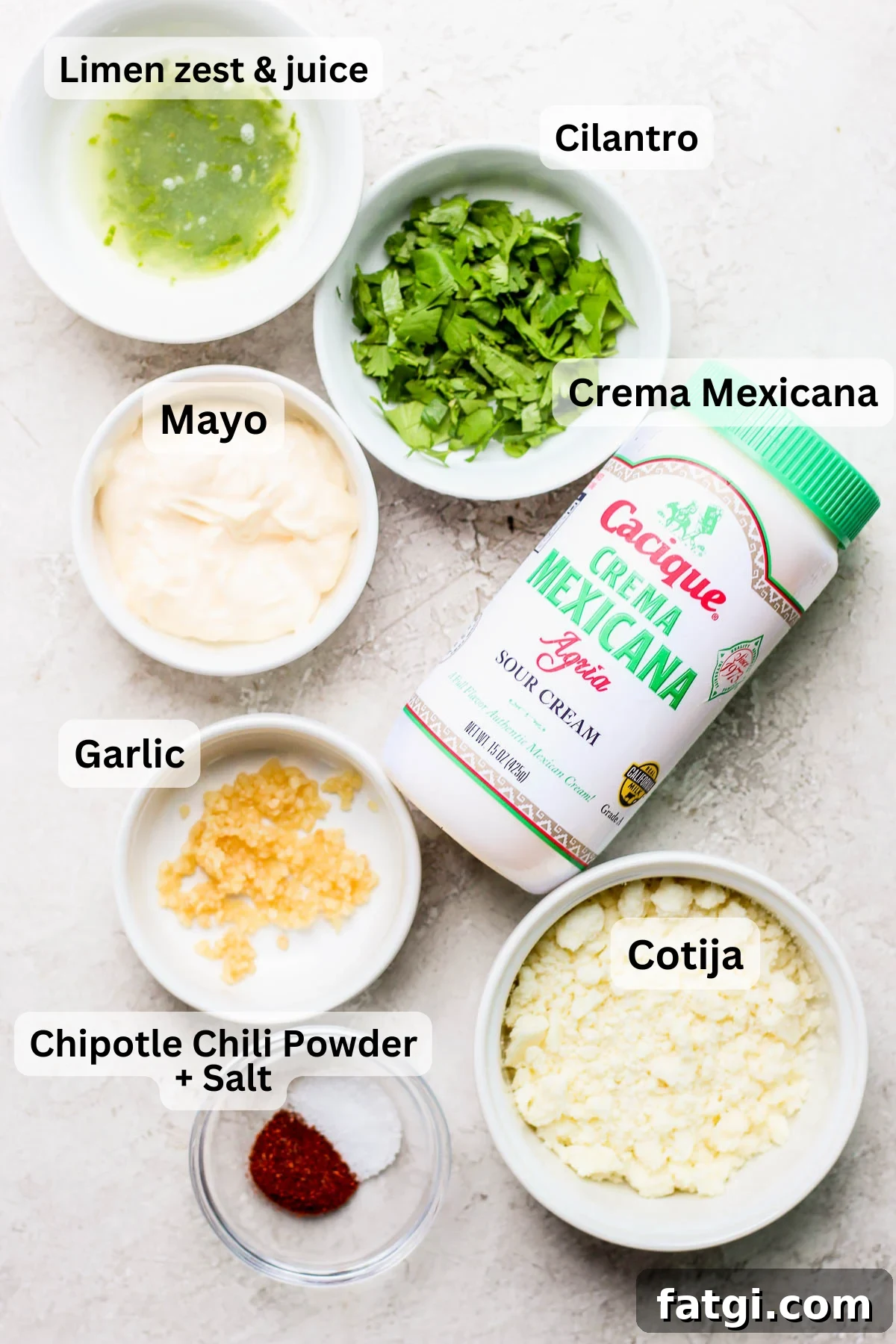 ingredients needed to make mexican street corn sauce