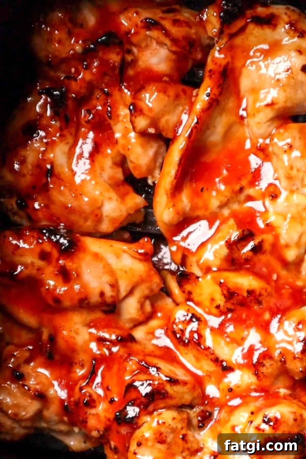Air Fryer BBQ Chicken Thighs 4 air fryer boneless chicken thighs with bbq sauce