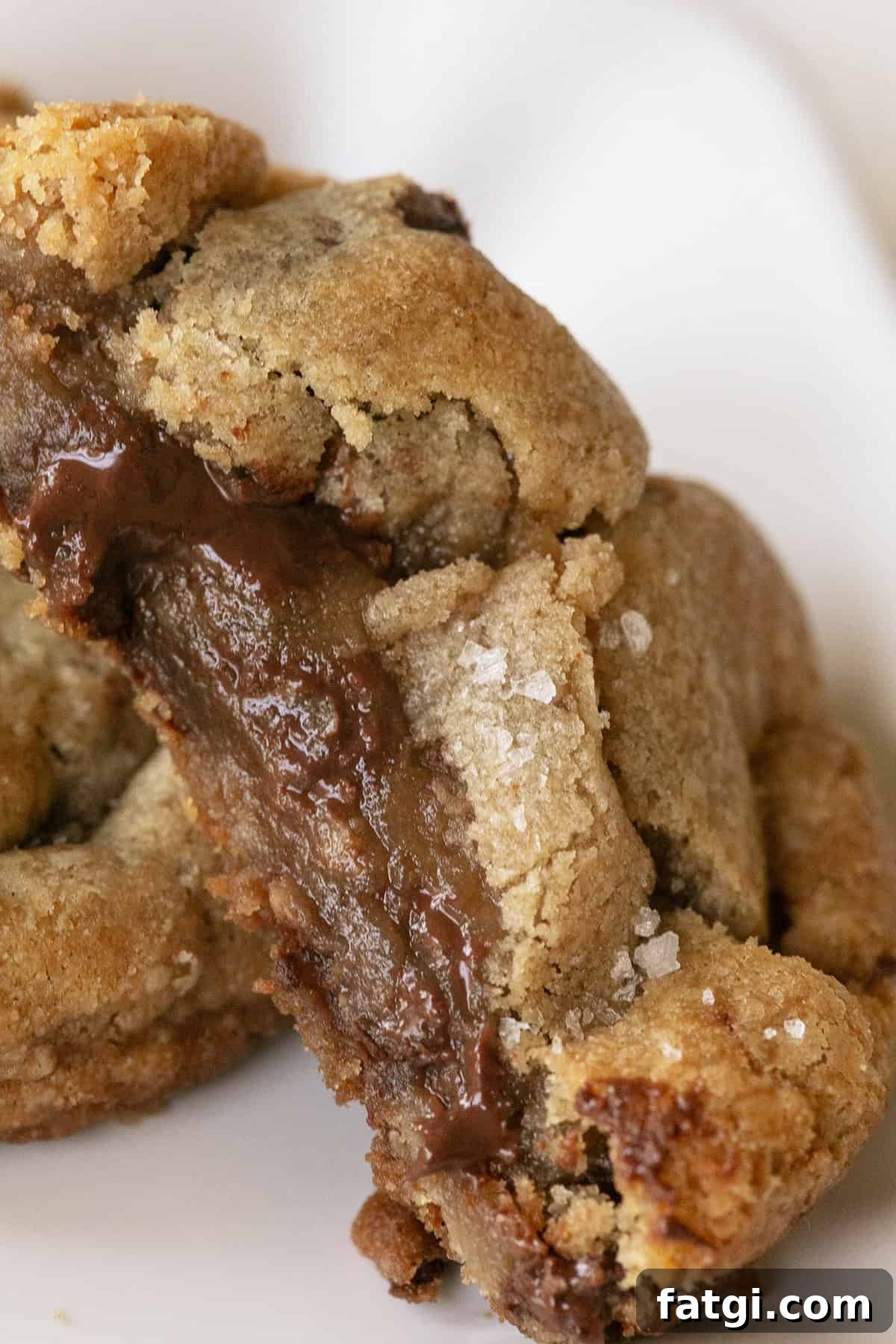 Gooey center brown butter chocolate chip cookie.