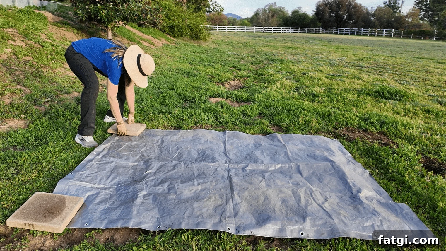 Natural Weed Control Guide for Gardens and Lawns 8 Tarping weeds to kill them naturally with heat and darkness