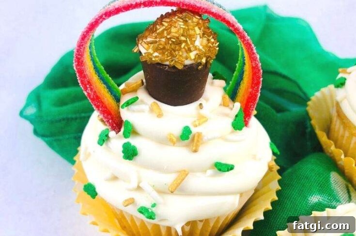 Pot of gold cupcakes