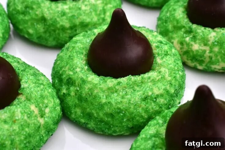 Mint Kiss Blossom Cookies