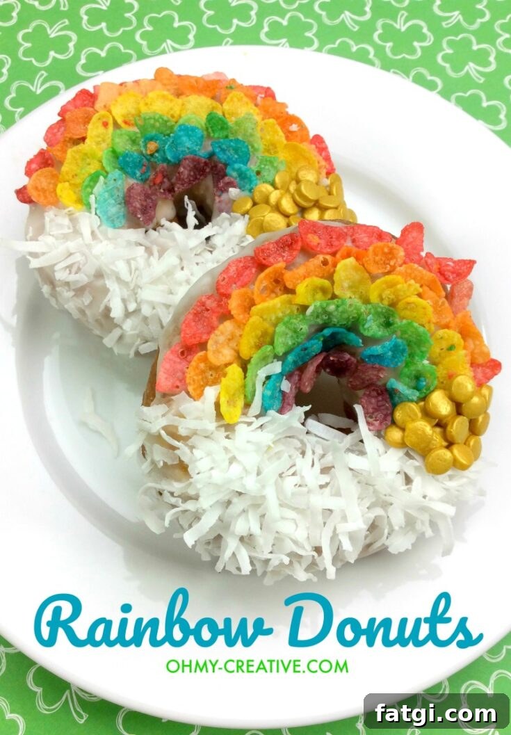 St. Patrick's Day Rainbow Donuts