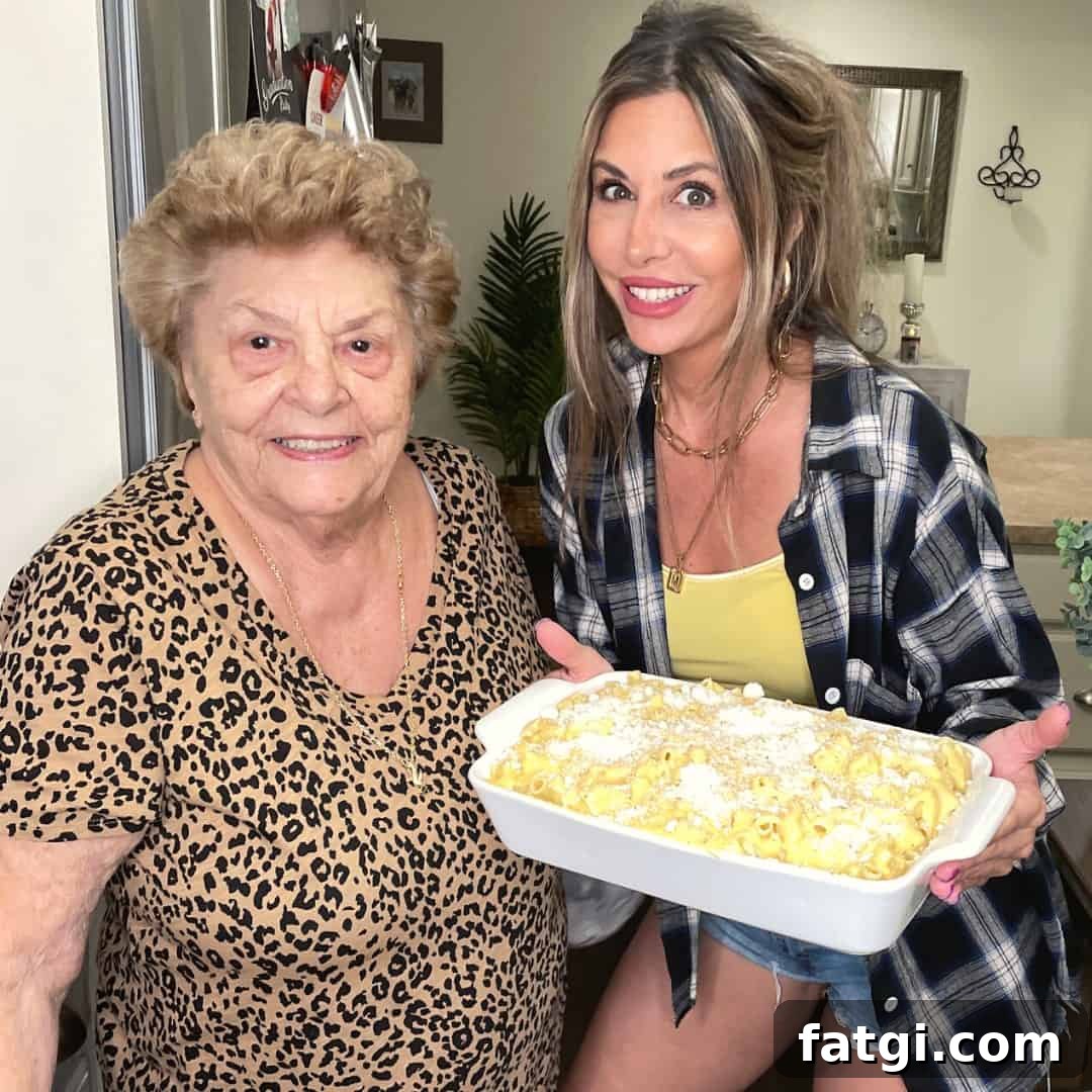 serving of baked mac and cheese